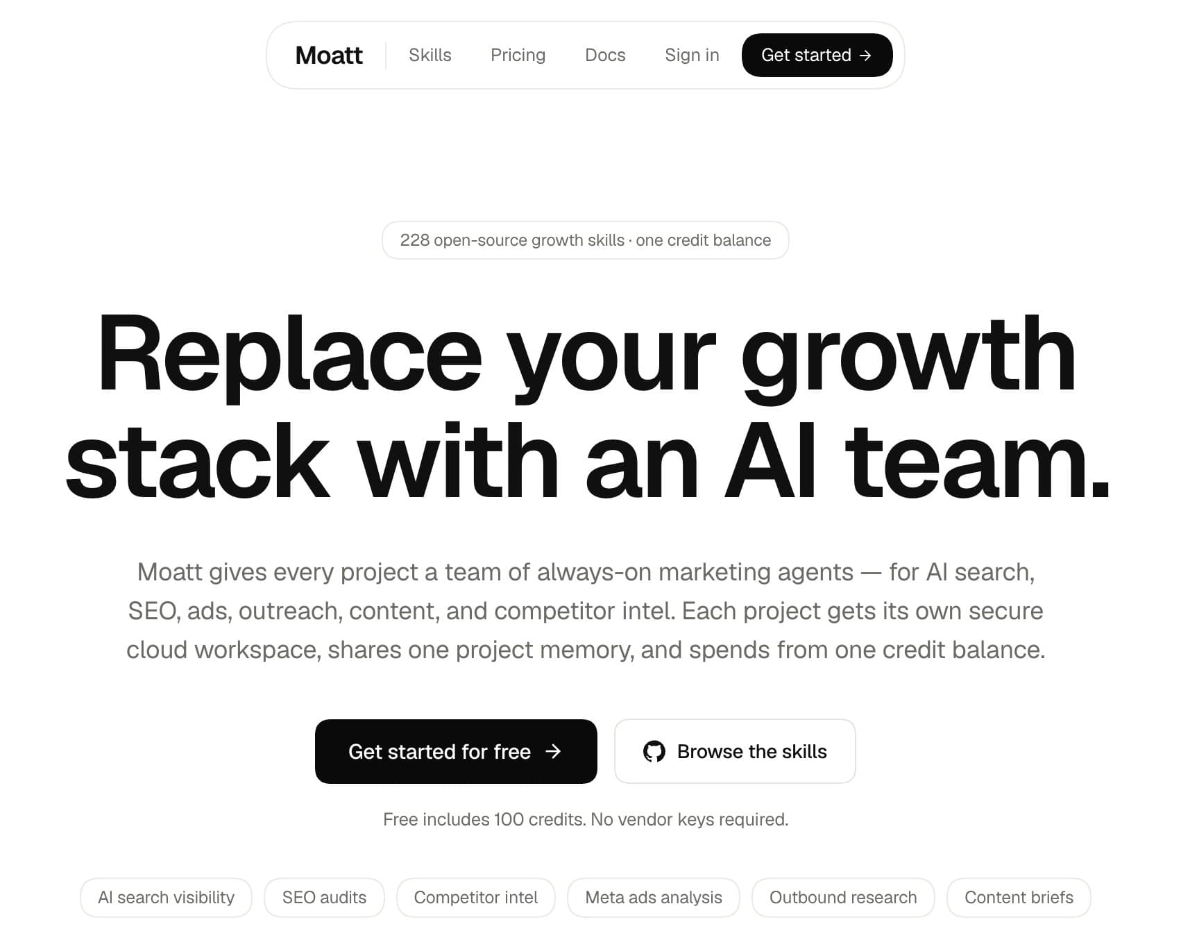 Moatt product flow being tested