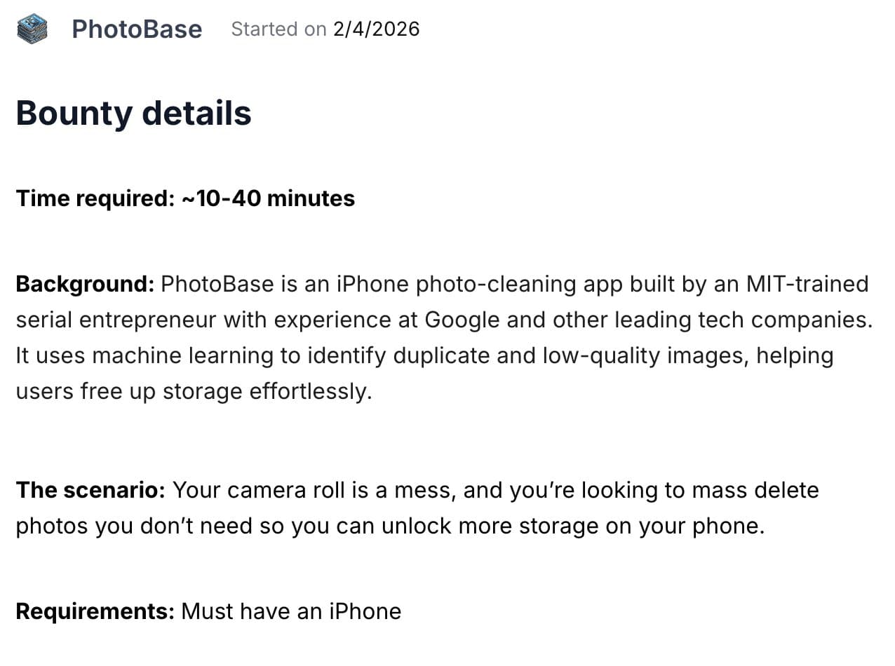 PhotoBase testing requirements